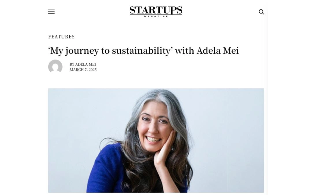 Start Ups Magazine – My Journey to Sustainability